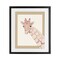 Stupell Industries Sweet Giraffe with Bows Framed Print Under Glass, design by Sadie Harper
